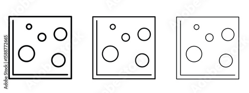 Heat Map icon thin line symbol on white background, editable stroke vector illustration