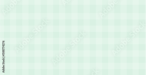 Geometric green plaid print in pastel tones, vector background