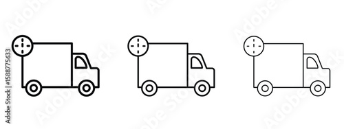 Delivery delay icon thin line symbol on white background, editable stroke vector illustration