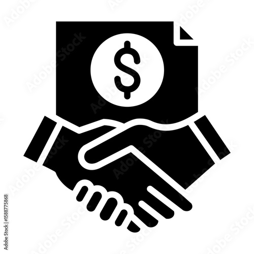 Acquisition Icon Vector Illustration Glyph Version