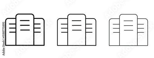 Data center icon thin line symbol on white background, editable stroke vector illustration