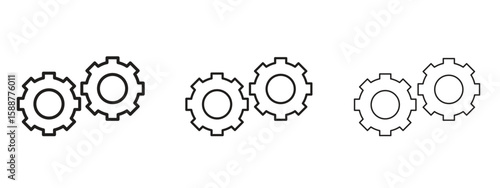 Devops icon thin line symbol on white background, editable stroke vector illustration