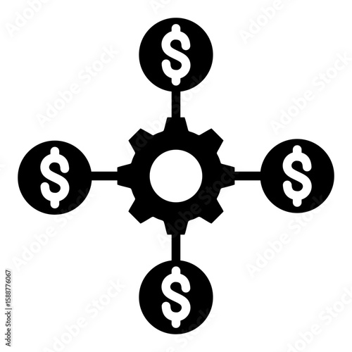 Crowdsourcing Icon Vector Illustration GlyphVersion