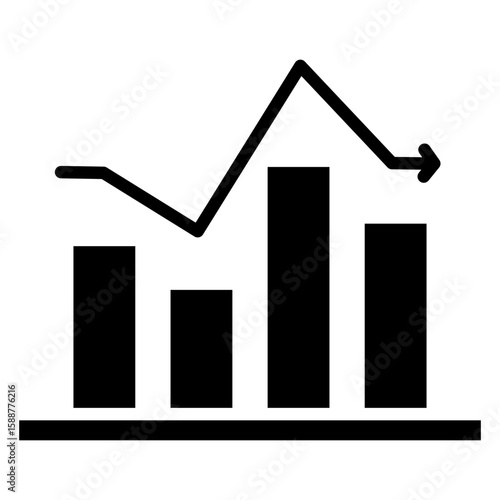 Fluctuate Icon Vector Illustration Glyph Version
