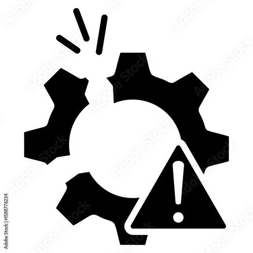 Disruption Icon Vector Illustration Glyph Version