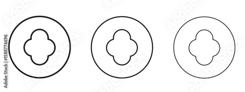 Cotton icon thin line symbol on white background, editable stroke vector illustration