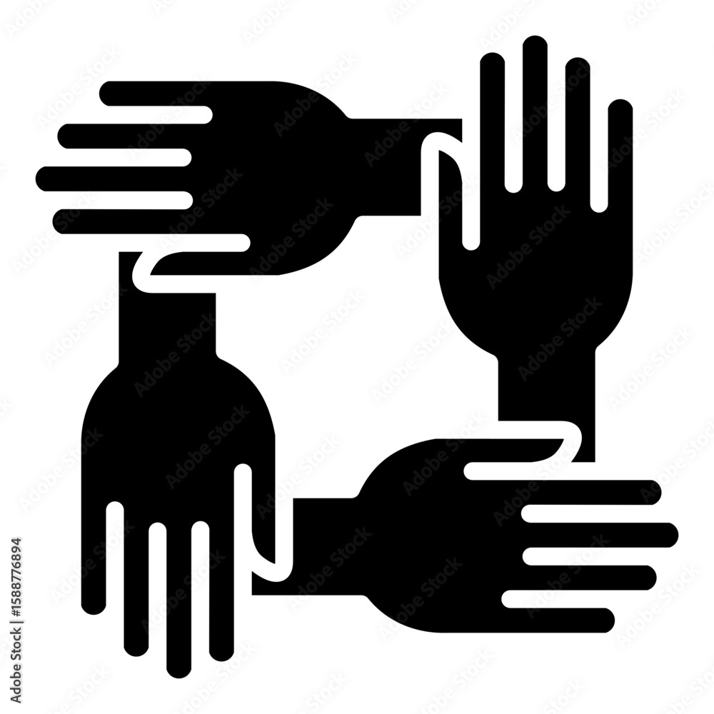 Obraz premium Team Building Icon Vector Illustration Glyph Version