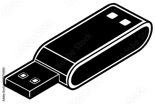 USB flash drive silhouette