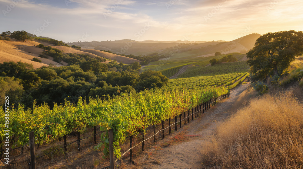 Naklejka premium vineyard in tuscany italy