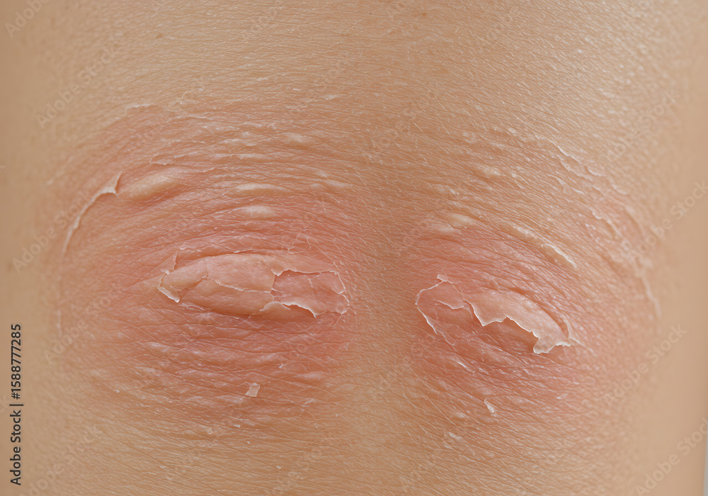 Fototapeta premium Closeup skin irritation on knees
