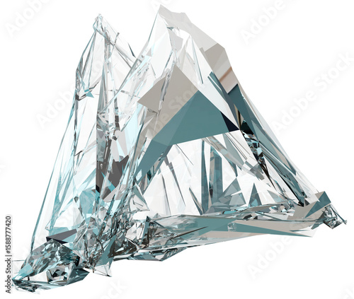 Ice triangle 3D abstract shape