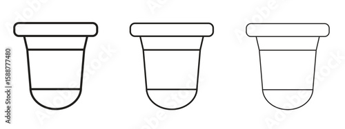 Coffee capsule icon thin line symbol on white background, editable stroke vector illustration