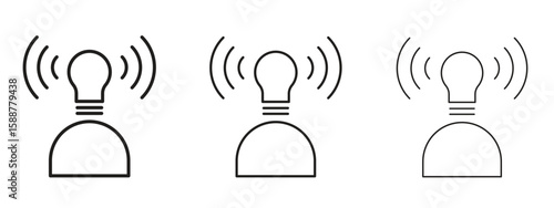 Brand awareness icon thin line symbol on white background, editable stroke vector illustration