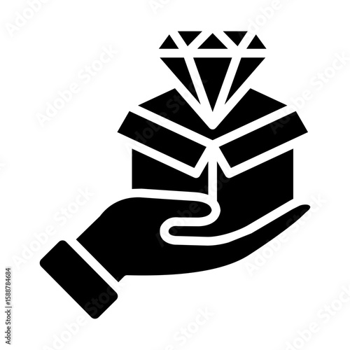 Value Proposition Icon Vector Illustration Glyph Version