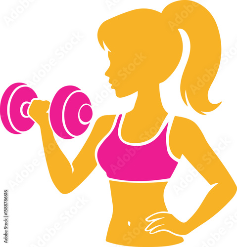 woman with dumbbells