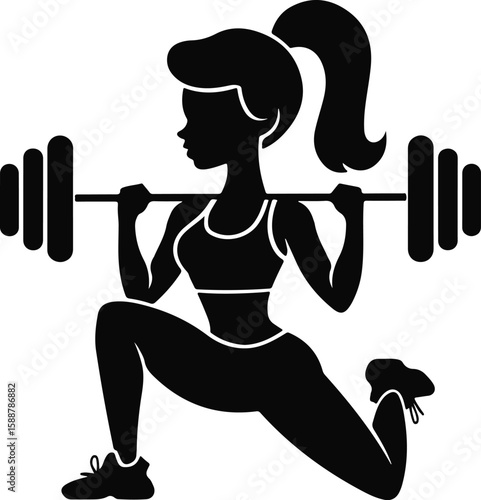 fitness woman with dumbbells
