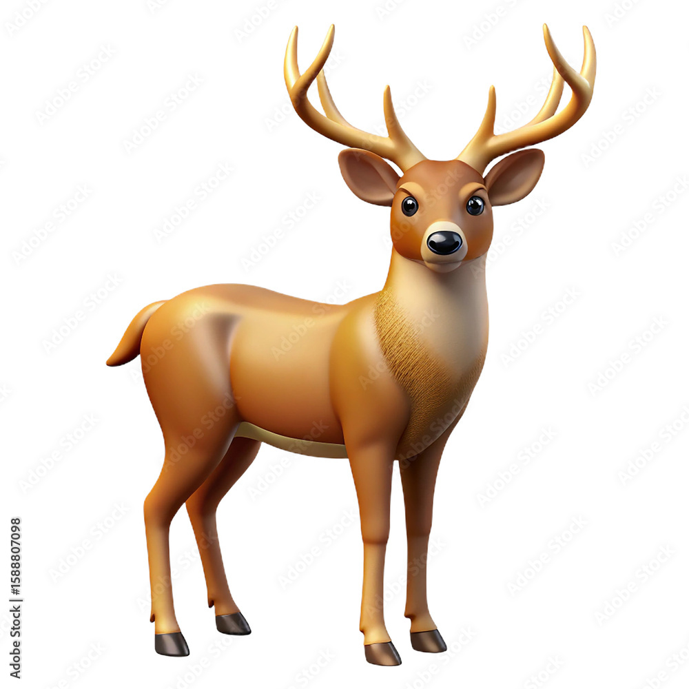 Realistic 3D Deer Render Realistic 3D Deer Render