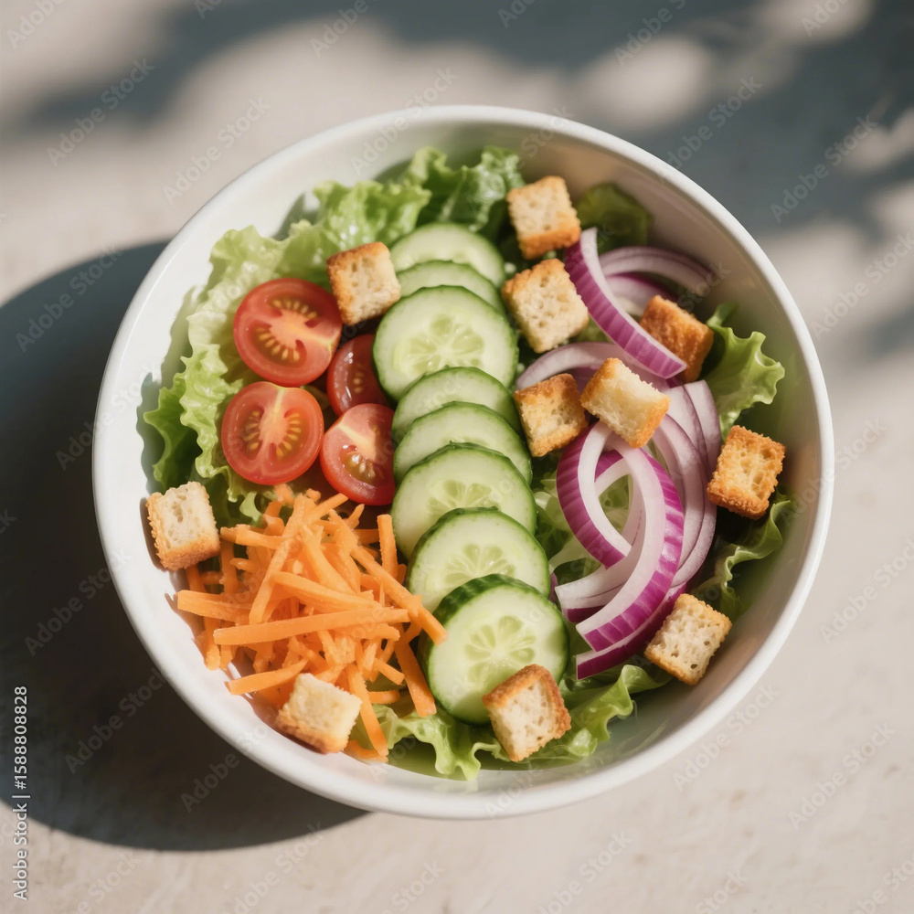 Healthy Mixed Green Salad with Tomatoes and Cucumber Healthy Mixed Green Salad with Tomatoes and Cucumber