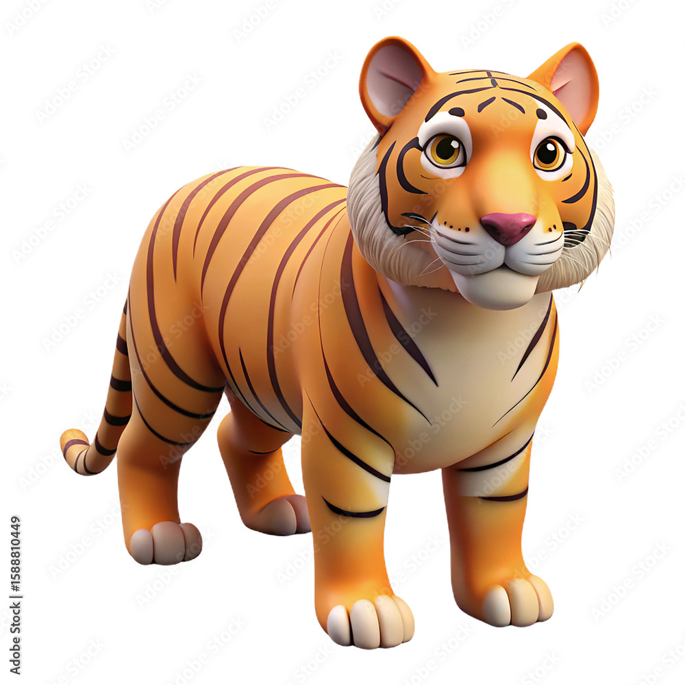Obraz premium Realistic 3D Tiger Render