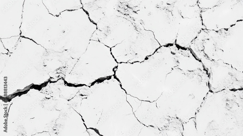 Fototapeta premium Abstract Cracked White Texture Background.