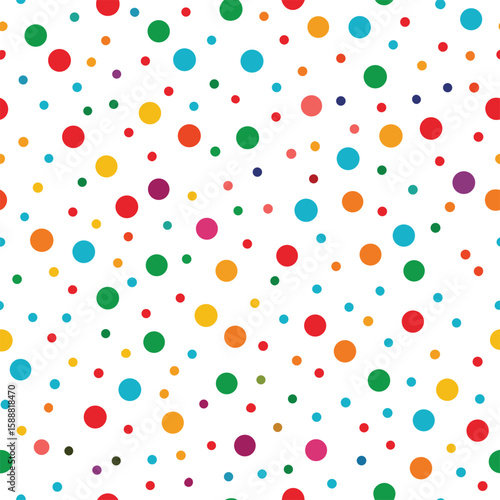 Wallpaper Mural Colorful Seamless Pattern of Random Small Dots Scattered Torontodigital.ca