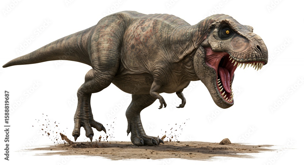 Fototapeta premium Tyrannosaurus rex illustration prehistoric dinosaur