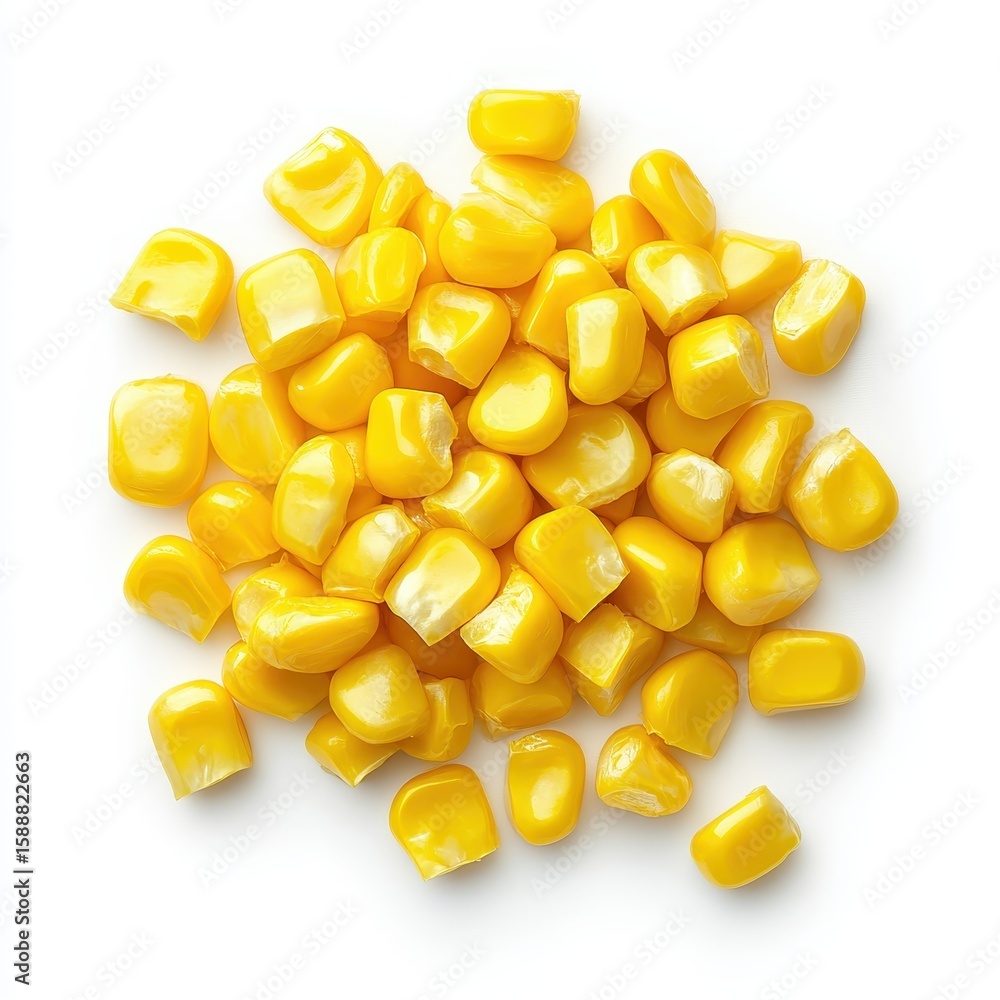 Fototapeta premium Sweetcorn kernels, a pile of fresh yellow corn.