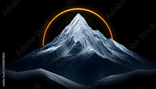 snow covered mountains