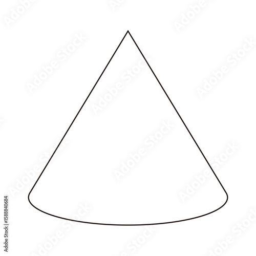 円錐の図形のベクターイラスト