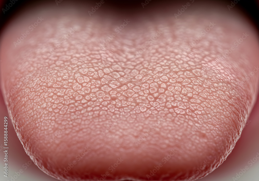 Fototapeta premium Human tongue macro closeup