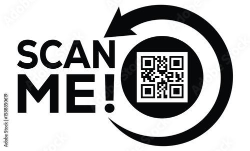 QR code scan icon set. Scan me frame. QR code scan for smartphone. QR code for mobile app, payment and identification. Vector illustration.