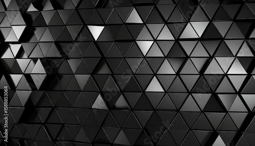 Abstract geometric pattern of dark triangles (1)