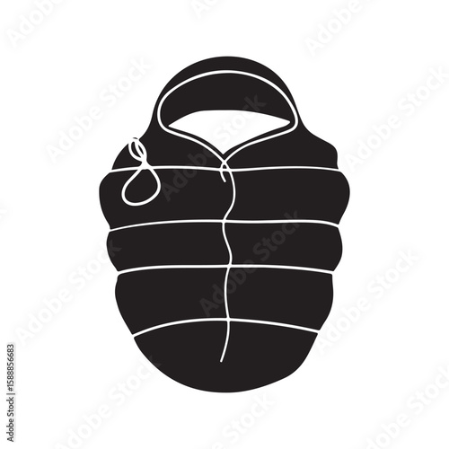 Outdoor Camping Sleeping Bag Silhouette Design for Adventurous Explorers