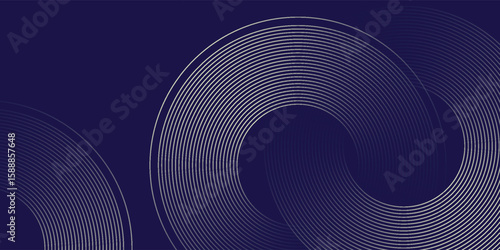 abstract blue gold stripe line, geometric circle texture background, futuristic technology, retro styled concept, vector ilustration.