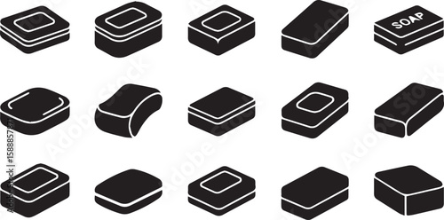 Vector Soap Icon Set – Hygiene and Cleaning Essentials