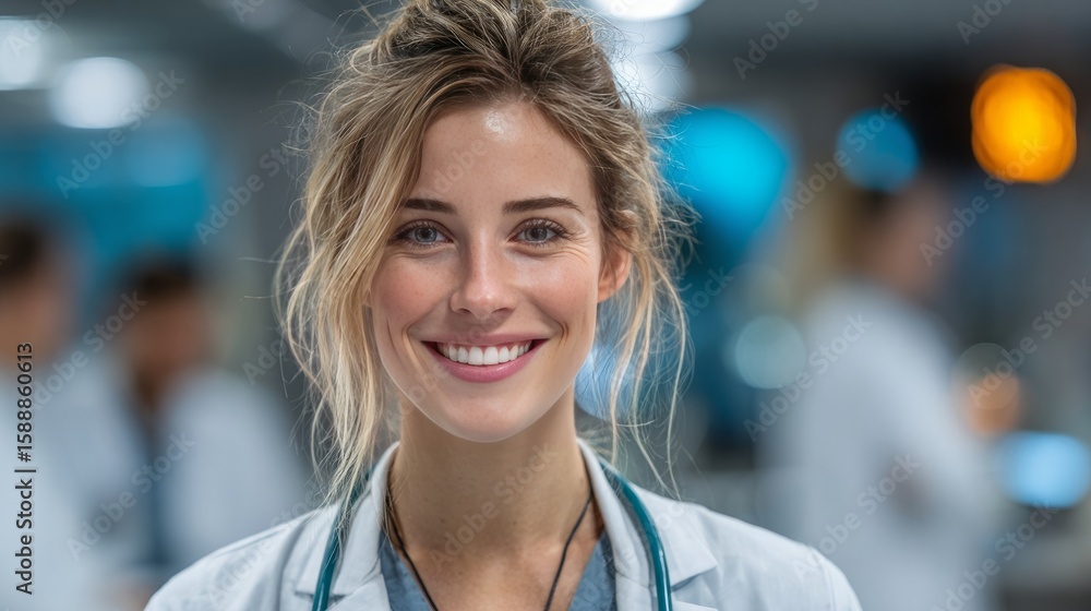 Obraz premium Compassionate Healthcare Professional Enhancing Patient Care and Medical Excellence