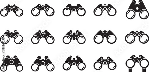 Binoculars Vector | Optical Device Illustration for Observation and Exploration