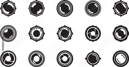 Lens Vector | Camera and Optical Device Illustration for Photography and Imaging