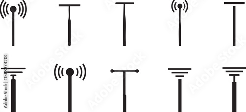 Antenna Vector | Wireless Signal and Communication Icon Illustration