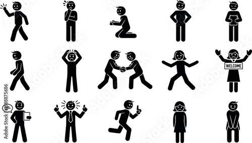 Hand drawn stick man