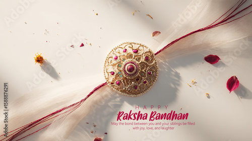 Celebration of Raksha Bandhan with Beautiful Rakhi and Festive Decorations