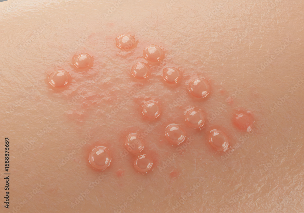 Fototapeta premium Skin rash illustration