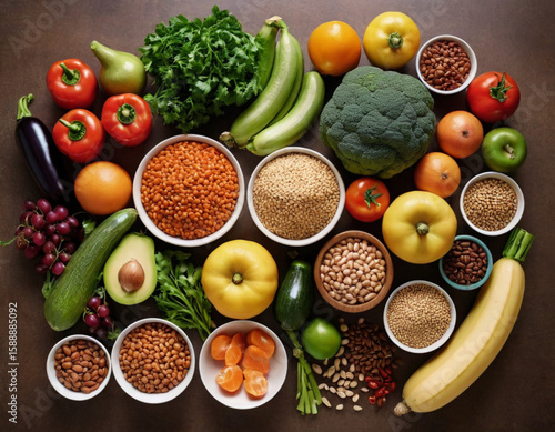 Wallpaper Mural 
Flat Lay of Healthy Food Variety Torontodigital.ca