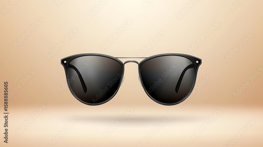 Realistic sunglasses illustration stylish eyewear for summer sun protection Realistic sunglasses illustration stylish eyewear for summer sun protection