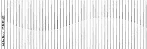 Abstract art geometric background with vertical lines. Optical illusion with waves and transition. Vector Illustration eps10