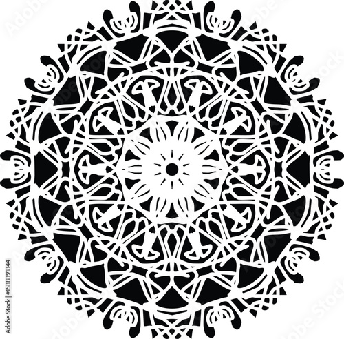 Decorative festive mandala background for festival invite design