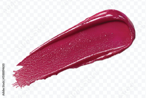 realistic 3d smooth glossy lipstick swatch smear smudge in different color style isolated on transparent background	
