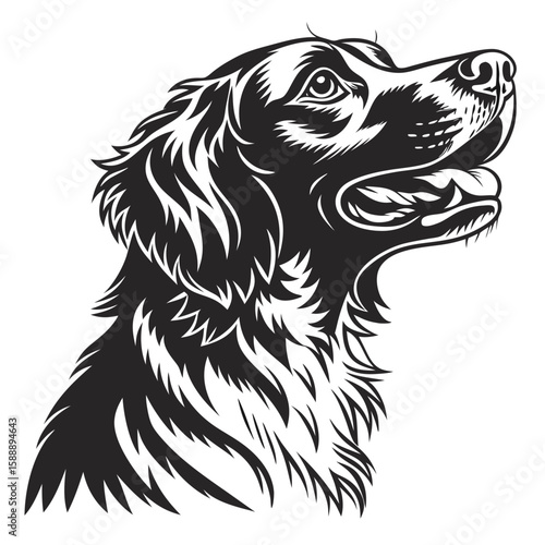 Wallpaper Mural Golden retriever dog head profile illustration Torontodigital.ca