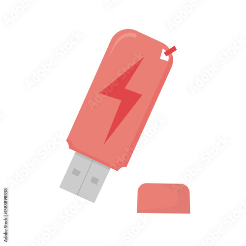 vector usb drive a portable data storage device that uses flash memory and connects to a computer via a USB port