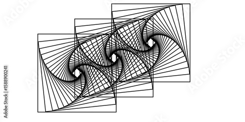 Abstract wave line for banner, wallpaper background with wave design.  Abstract smooth wave on a white background. Vector spiral with sound wave. element for technology, science, modern